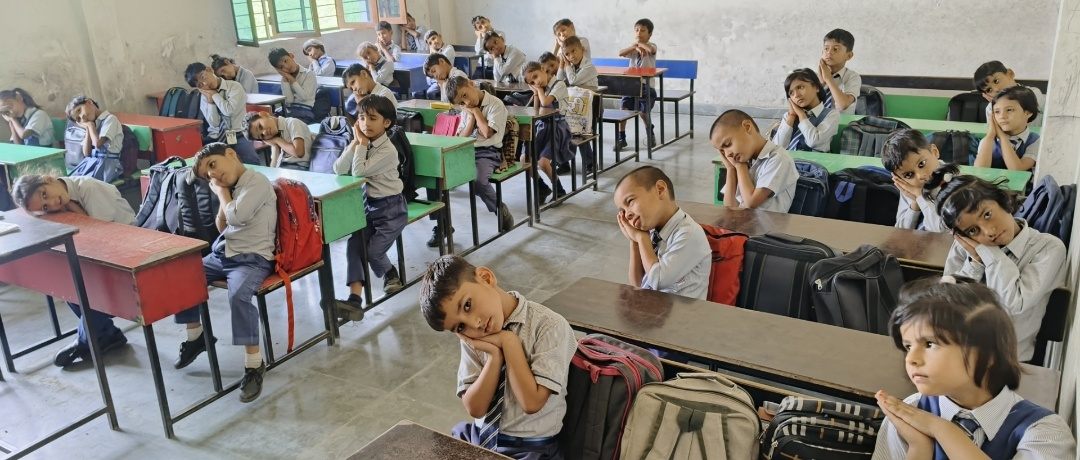Students in a classroom at SRS World School